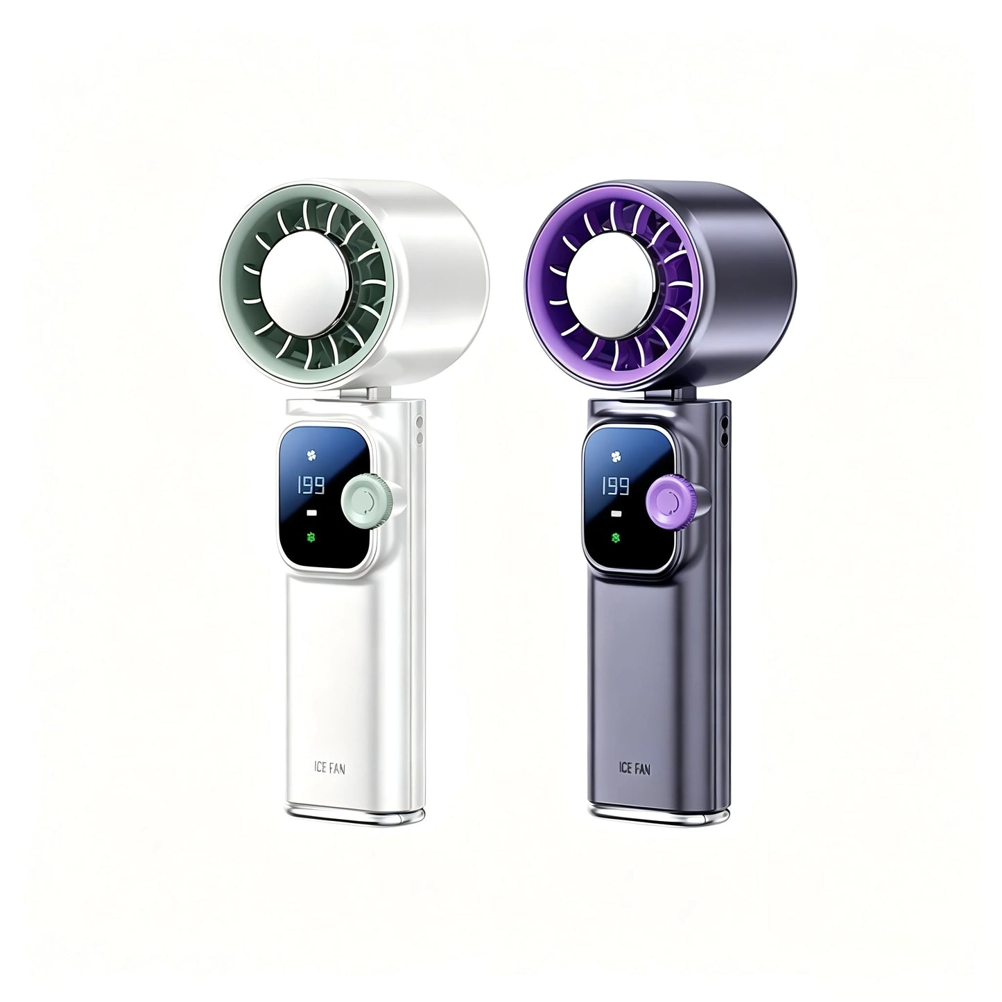 199-Level Precise Wind Control Cordless Wireless Portable Cooling Ice Fan - Foldable, Adjustable, Automatic Settings, Airflow Enhancer for Summer Travel & Outdoor Household Appliance Essential